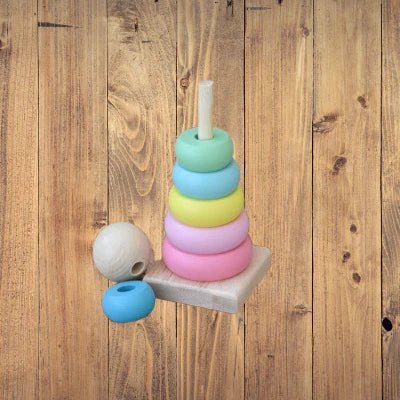Jouet en Bois - WoodenToys™ - Tour Macaron - Merveilles pour bébés
