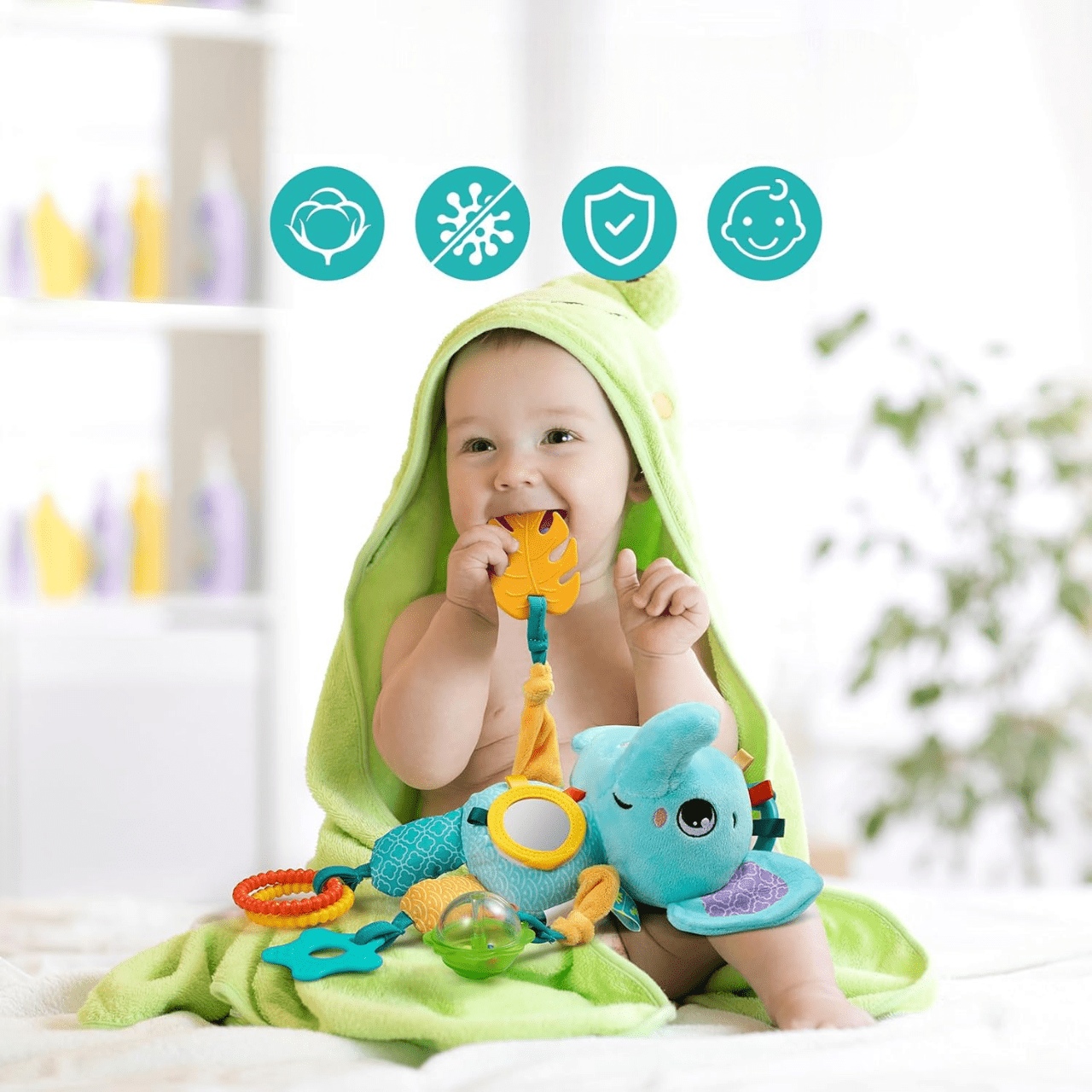 Jouet d'éveil - SoftHangingToy™ - Elephant - Merveilles pour bébés