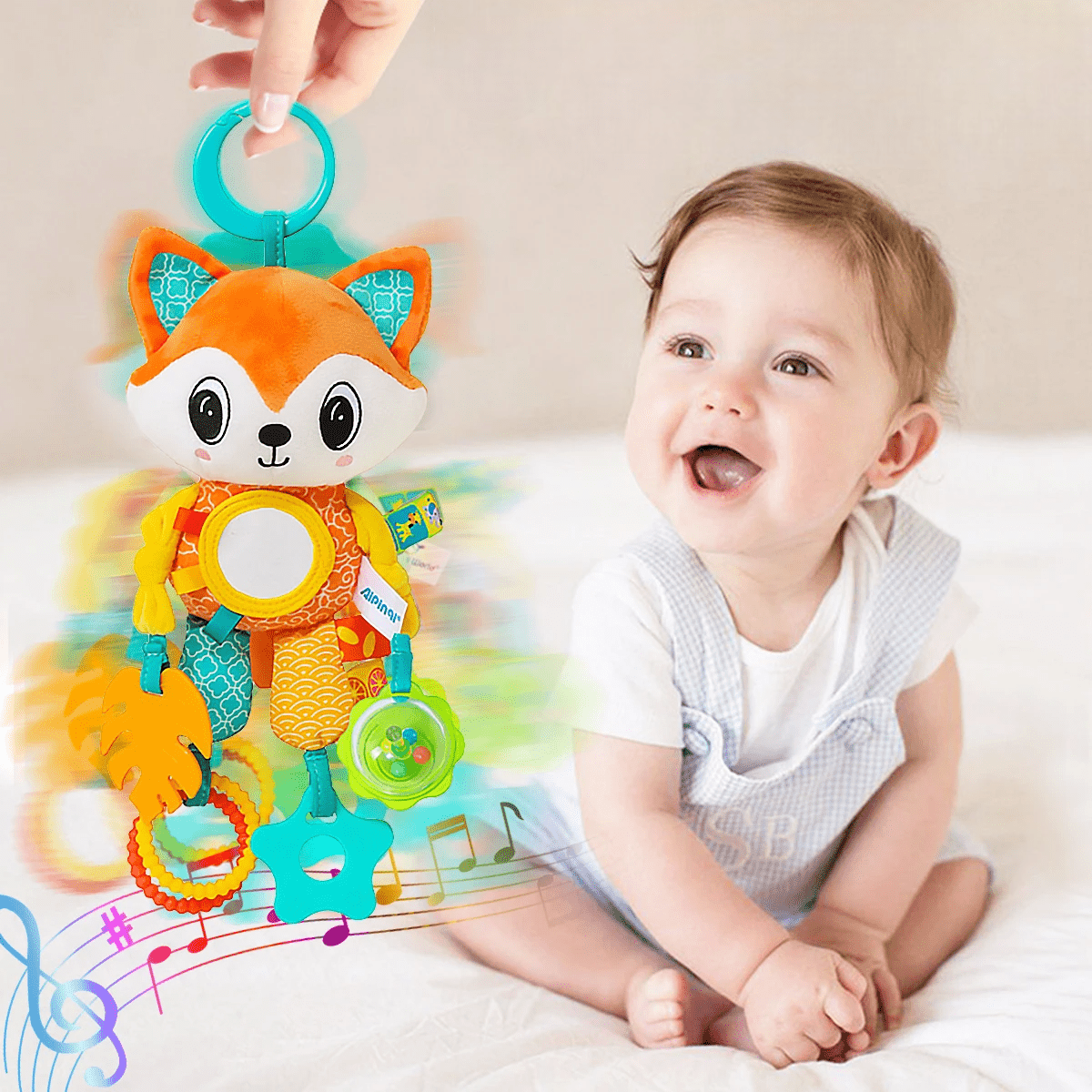 Jouet d'éveil - SoftHangingToy™ - Renard - Merveilles pour bébés
